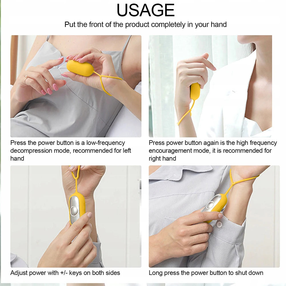 Handheld Micro-Current Instrument Improve Deep Sleep Handheld Relaxation Device USB Charging Improved Insomnia Artifact for Home