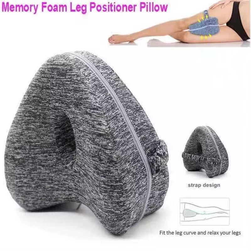 Body Memory Cotton Leg Pillow Home Foam Pillow Sleeping Orthopedic Sciatica Back Hip Joint for Pain Relief Thigh Leg Pad Cushion