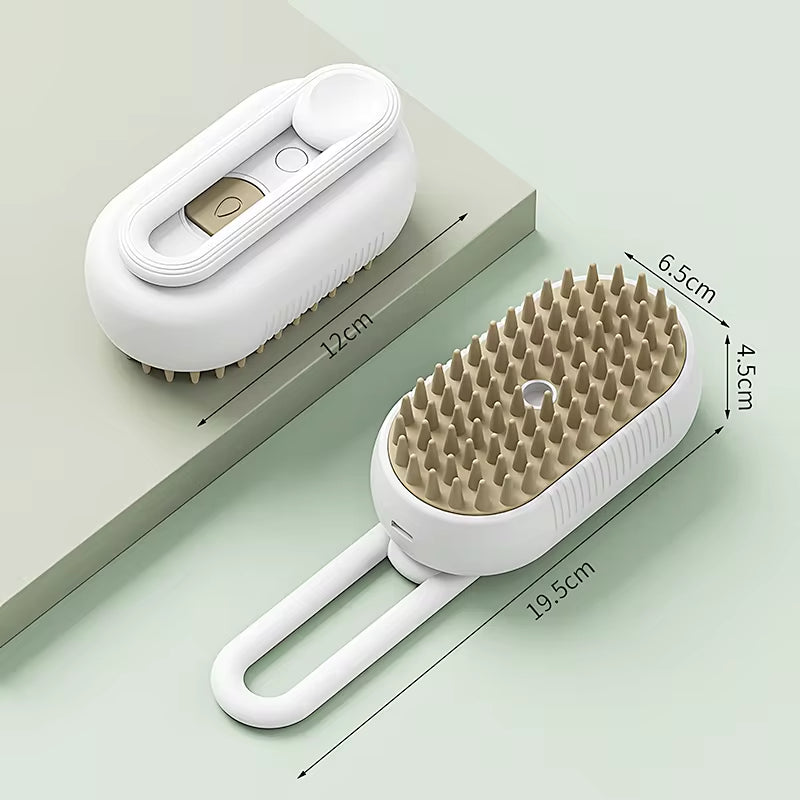 Steamy Pet Spa: 3-in-1 Beauty Brush for Cats and Dogs