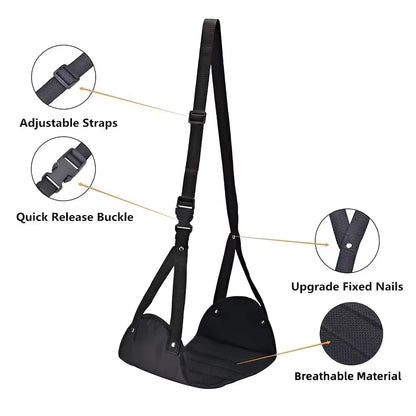 Portable Airplane Footrest - Adjustable Strap, Lightweight Hammock Leg Rest for Travel - Black 749 Reviews 4.7 All Reviews Are