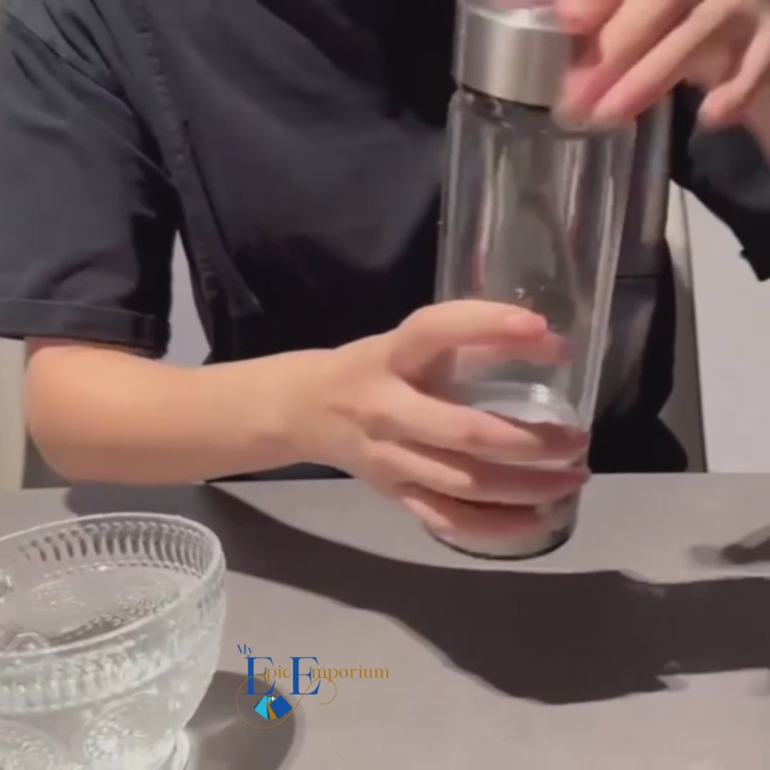 Load video: How Our Hydrogen Water Bottle Creates Antioxidant-Rich Water